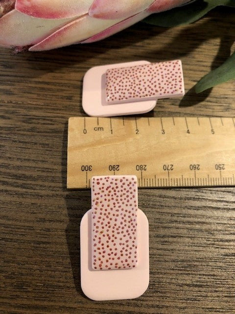 Rectangle Studs - Apricot/Copper