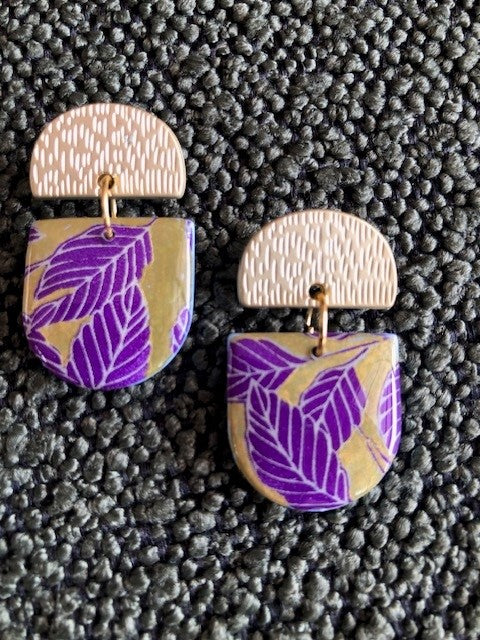Mini Leaf Drops - Gold/Purple/Blue